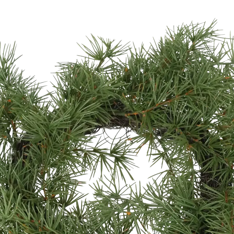 Closeup af Kunstig lærk krans Ø: 45 cm.
