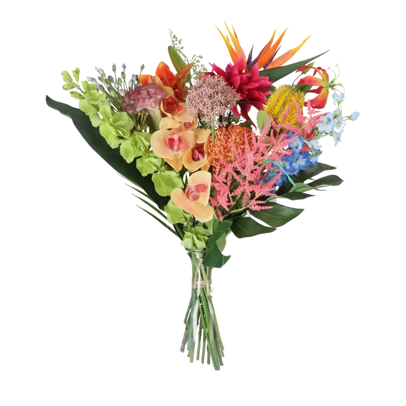 Kunstig blomsterbuket Exotic mix.