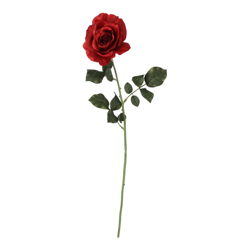 Kunstig Rose stilk i rød - L: 75 cm.