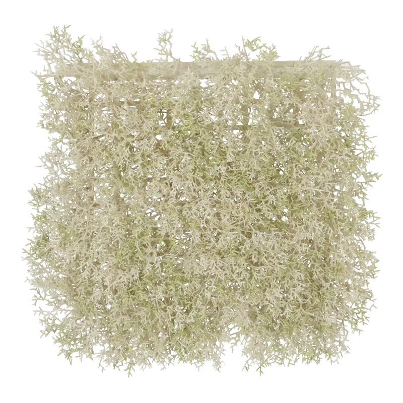 Kunstig mos måtte hvid - 30 x 30 cm.