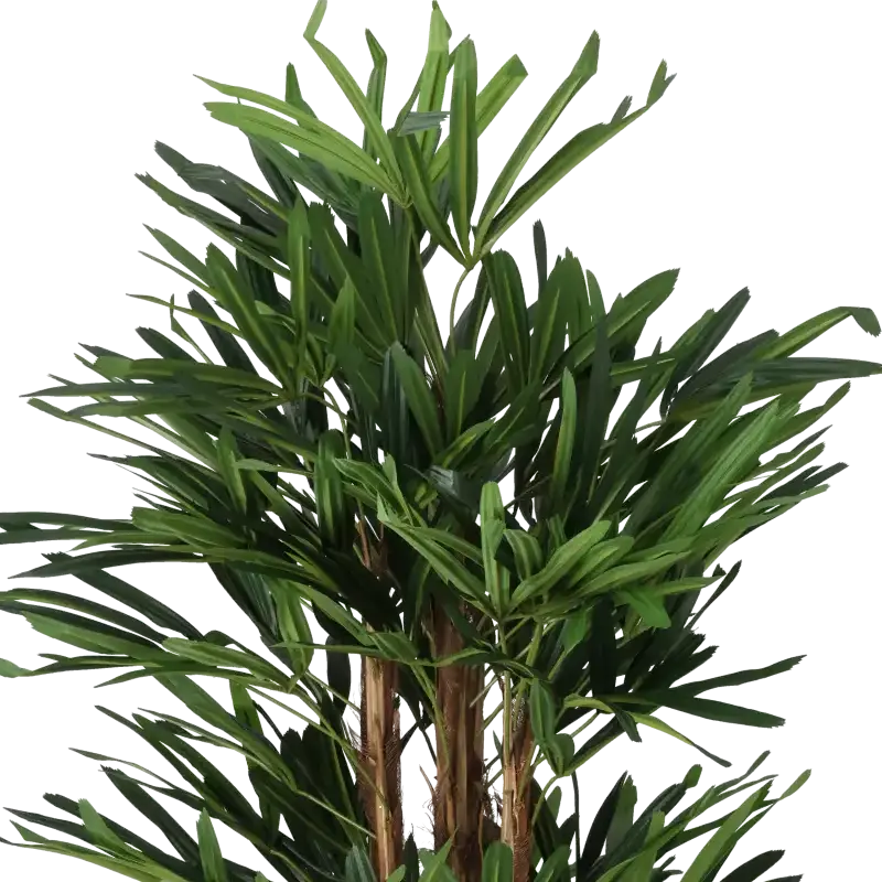 Closeup af Kunstig rhaphis palme - H: 140 cm.