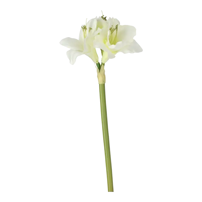 Kunstig Amaryllis creme/hvid - L: 50 cm.