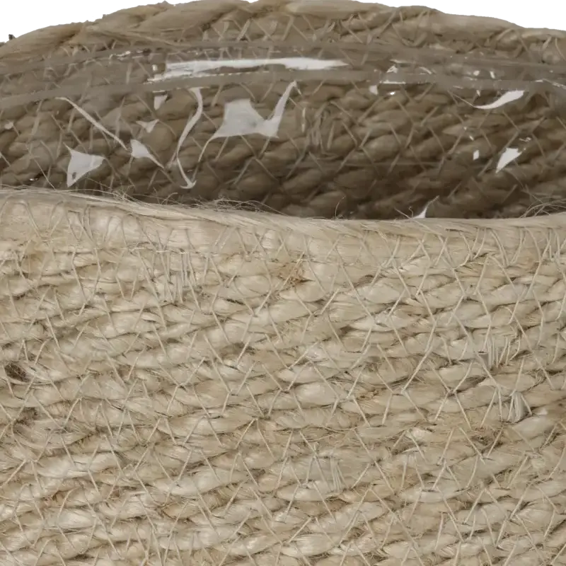 Closeup af Nordal natur urtepotte JUTE Dia 18 cm.