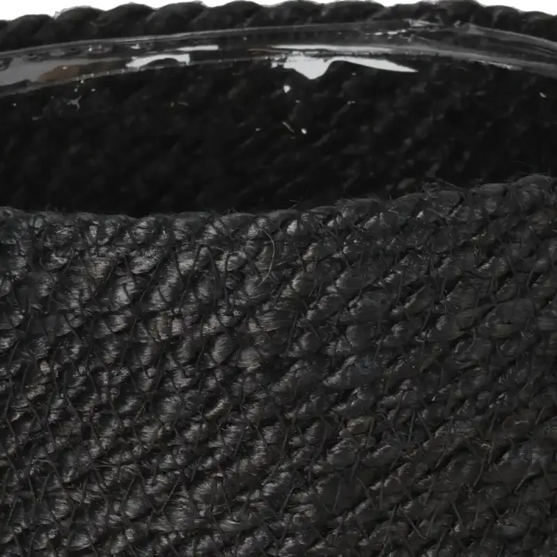 Closeup af Nordal sort urtepotte JUTE Dia 18 cm.