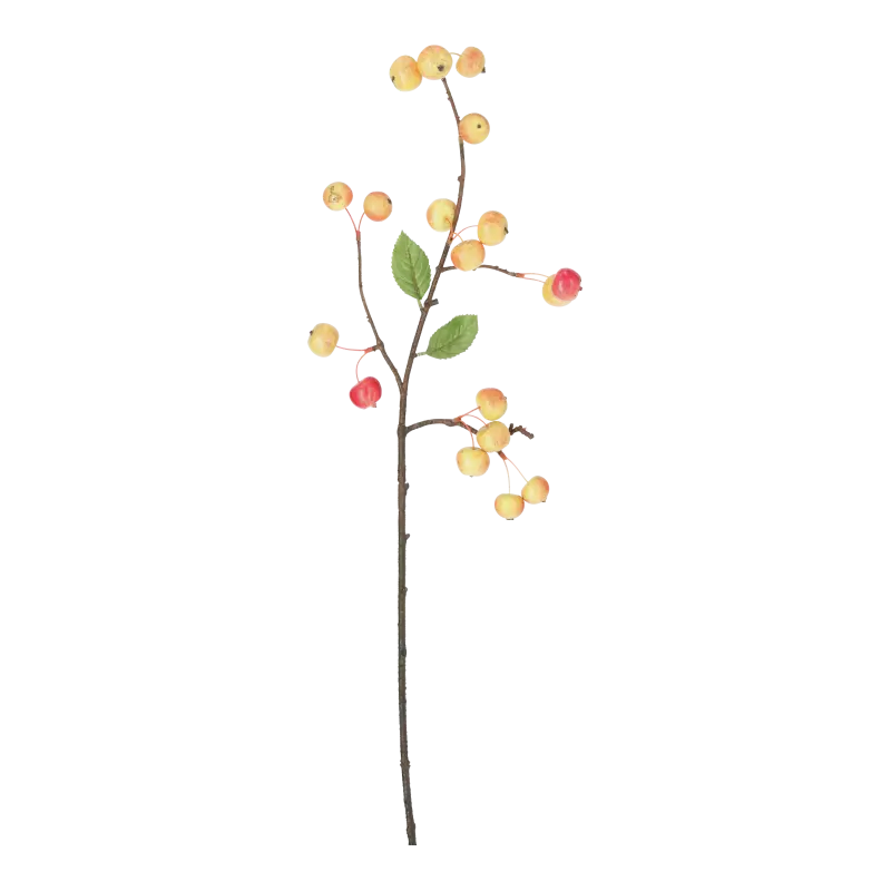 Kunstig gren med æbler - L: 75 cm.