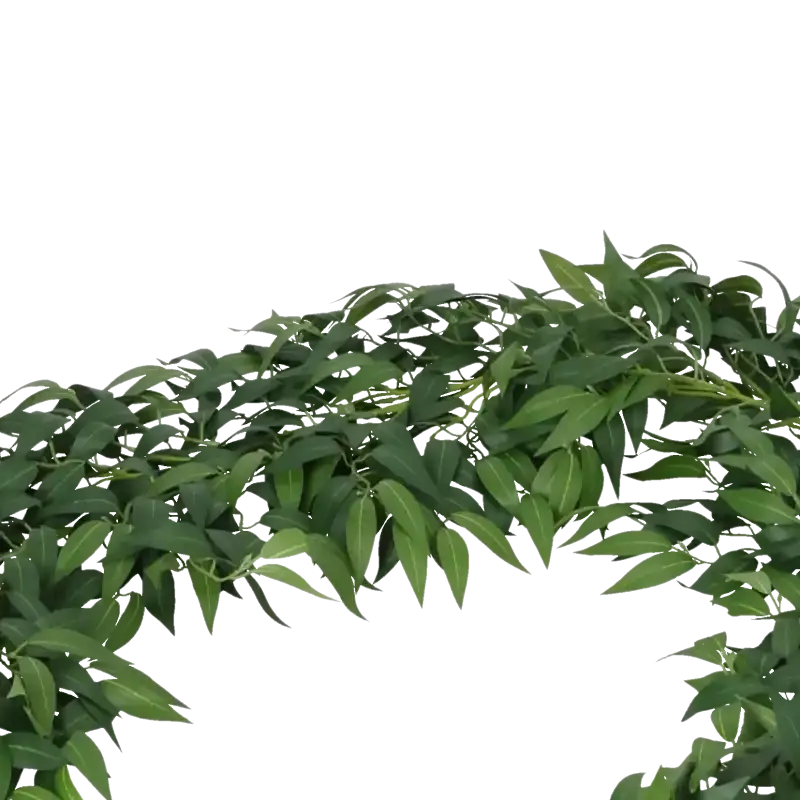 Closeup af Kunstig Ruscus Garland Ranke - L: 190 cm.