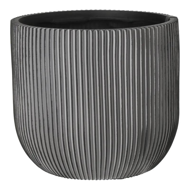 Capi krukke Ball Groove sort - 24x21 cm.