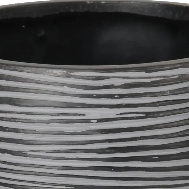 Closeup af Capi krukke Egg planter rib 14x13 cm.