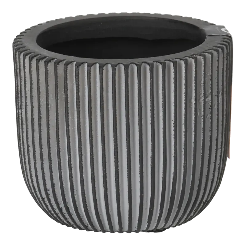 Capi krukke Egg Planter Groove sort - 8x7 cm.
