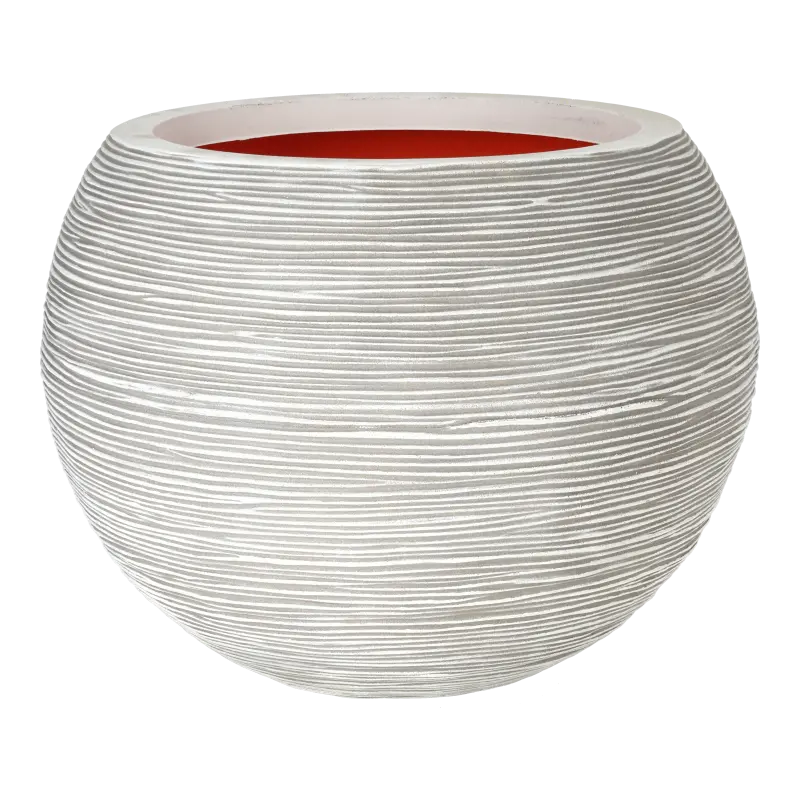 Capi Vase Ball Rib NL creme - Dia 62 cm - H 48 cm.