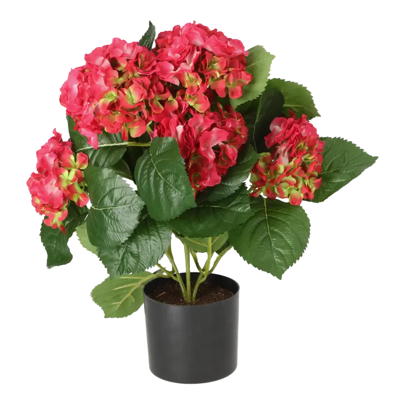 Kunstig hortensia pink - H: 40 cm.