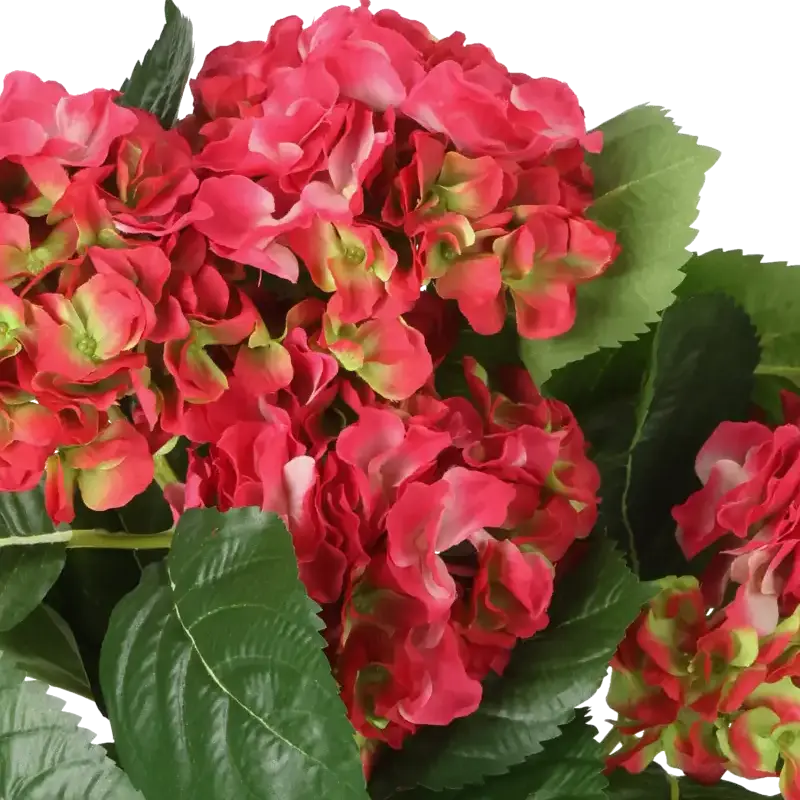 Closeup af Kunstig hortensia pink H: 40 cm.
