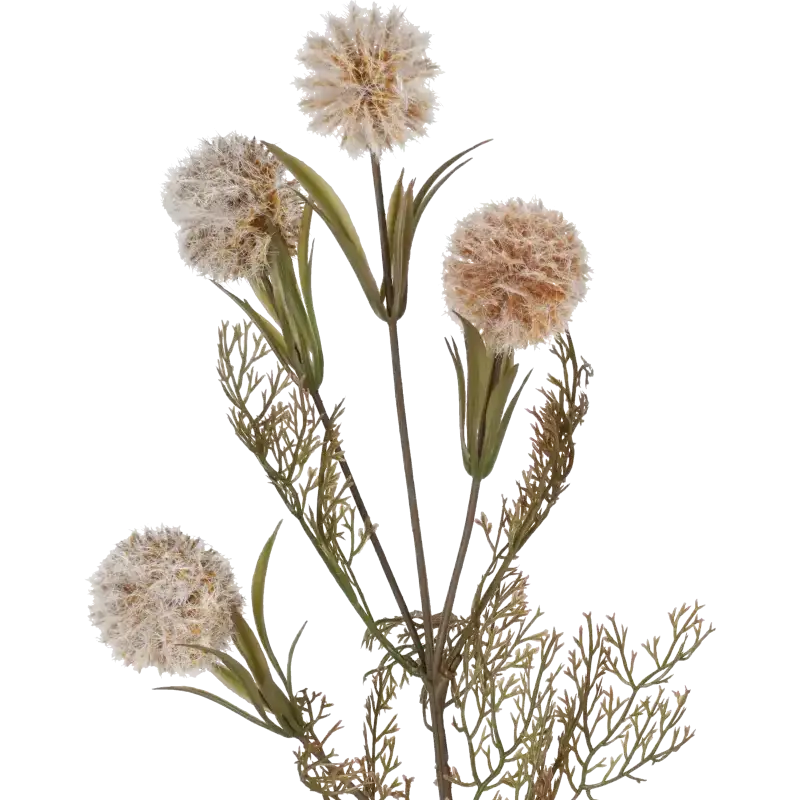 Closeup af Kunstig pompom gren L: 51 cm.