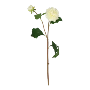 Kunstig dahlia stilk i creme - L: 52 cm.