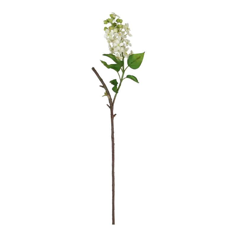 Kunstig syren stilk i creme - L: 75 cm.