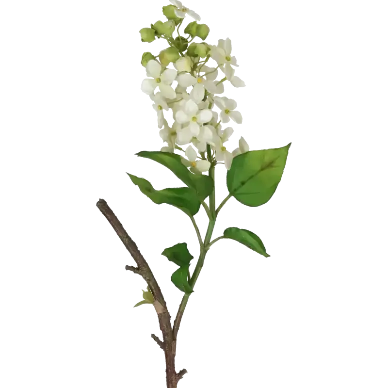 Closeup af Kunstig syren stilk i creme L: 75 cm.