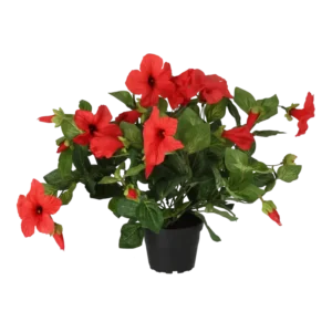 Kunstig petunia rød - H: 30 cm.