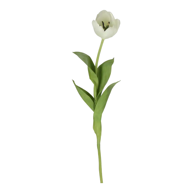 Kunstig tulipan hvid - L: 68 cm.