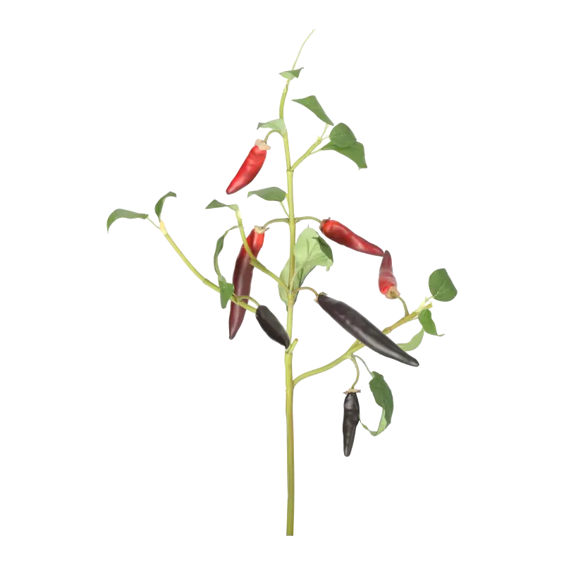 Kunstig chili stilk - L: 50 cm.