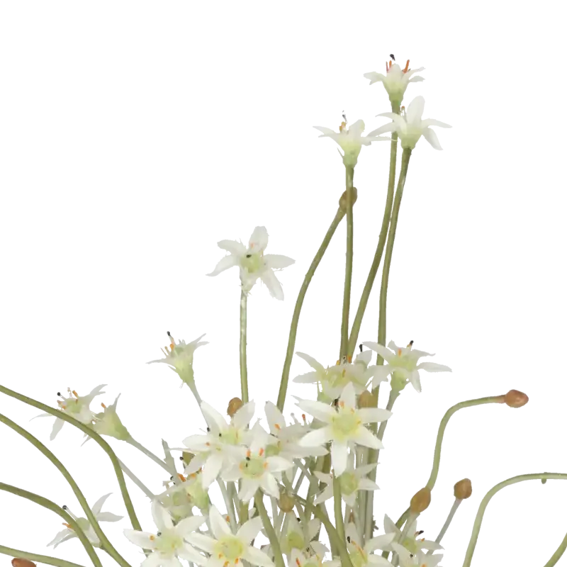 Closeup af Kunstig miniblomst creme H: 26 cm.