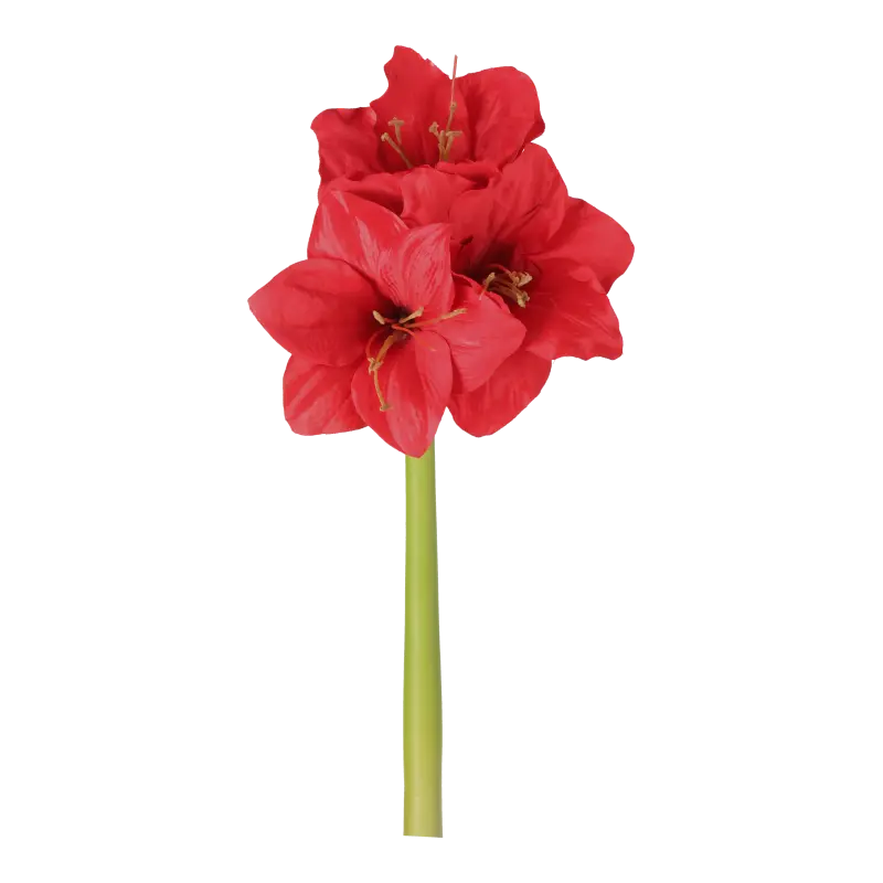 Kunstig Amaryllis stilk i rød - L: 60 cm.