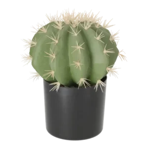 Kunstig rund kaktus - H: 25 cm.