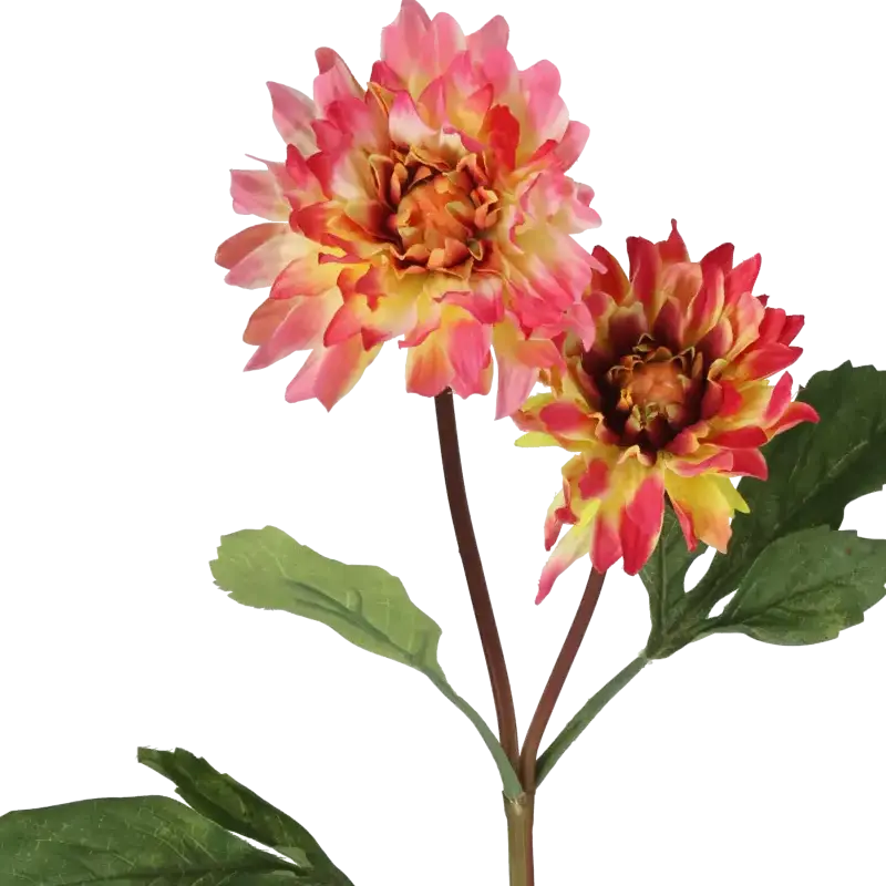 Closeup af Kunstig orange Dahlia stilk L: 55 cm.