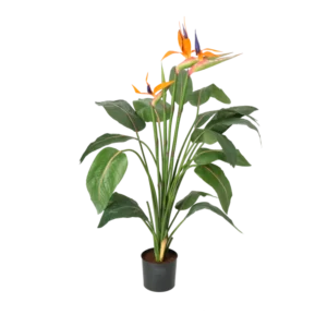 Kunstig Strelitzia m. blomster H: 115 cm.