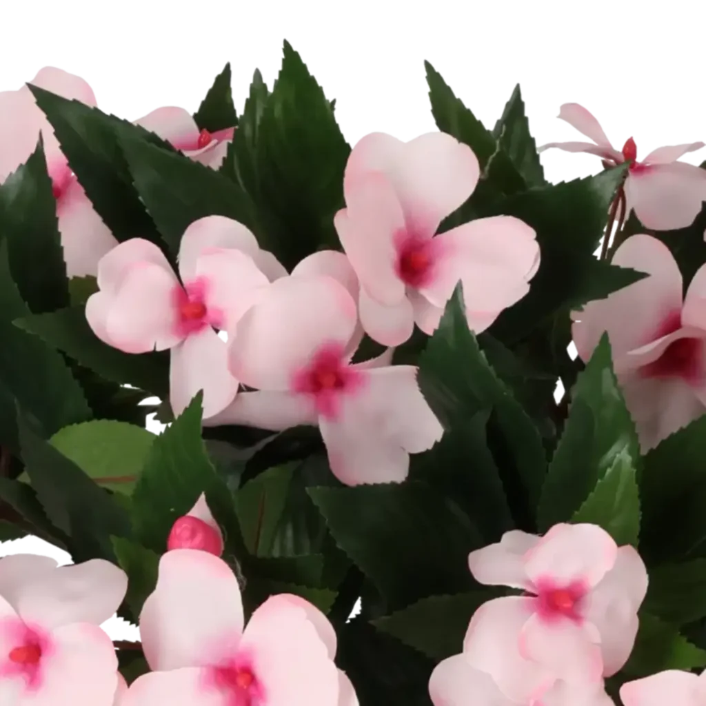 Closeup af Kunstig flittiglise rosa H: 31 cm.