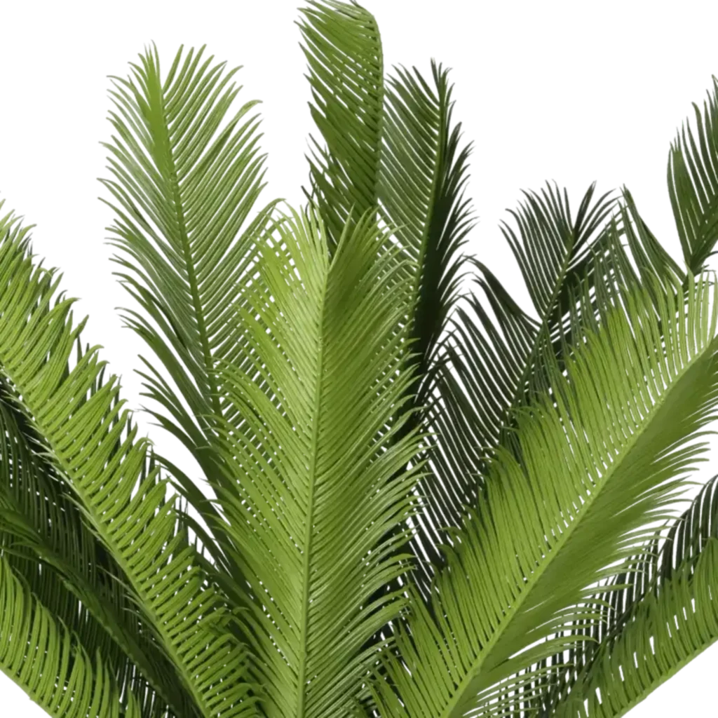 Closeup af Kunstig Cycas palme H: 110 cm.