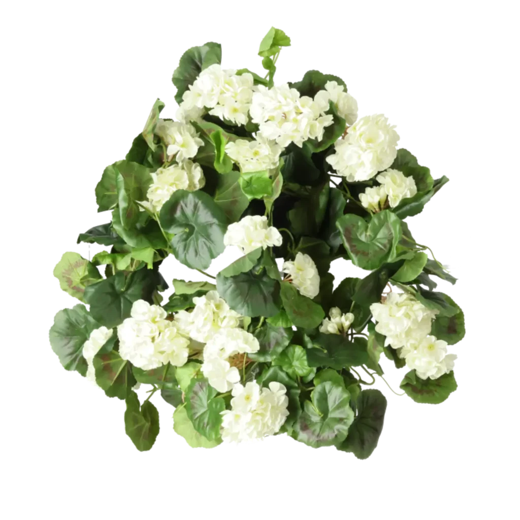 Kunstig Pelargonie hængeplante L: 65 cm.