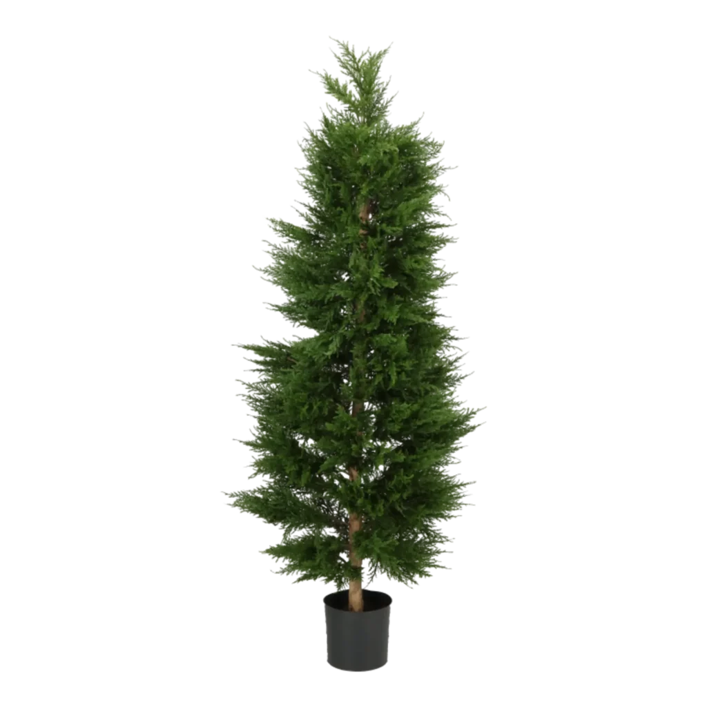 Kunstig Cypres kegleformet H: 140 cm.