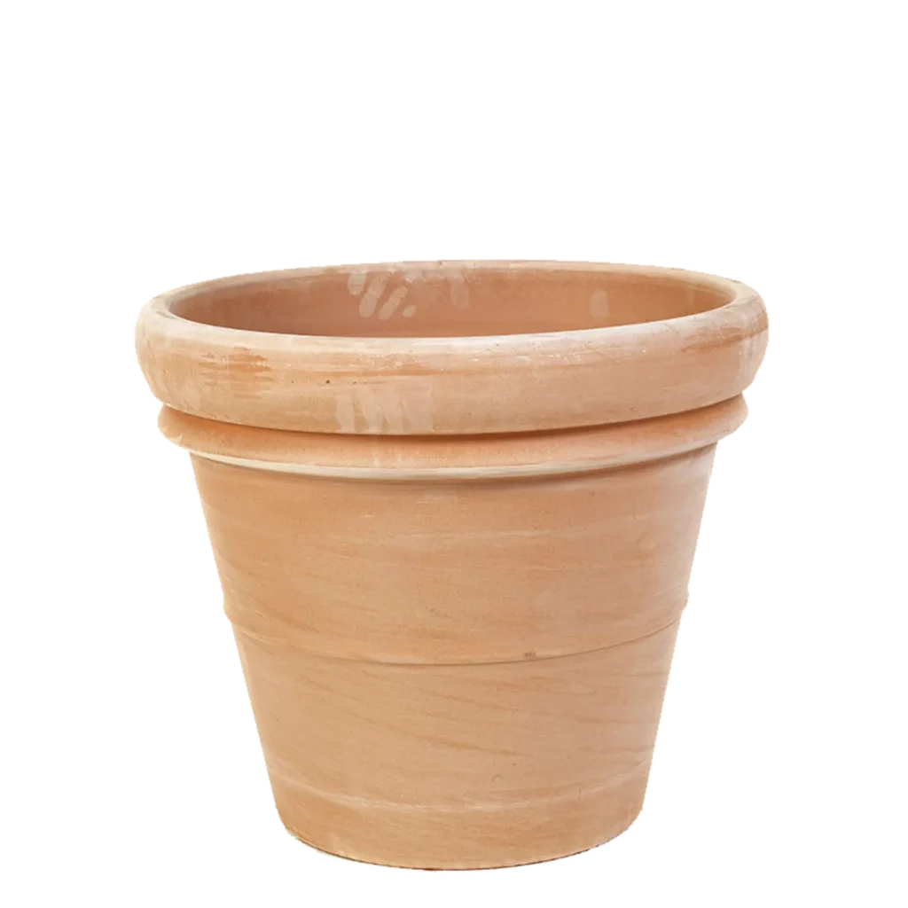 Terracotta potte Ø: 17cm H: 14,2 cm.