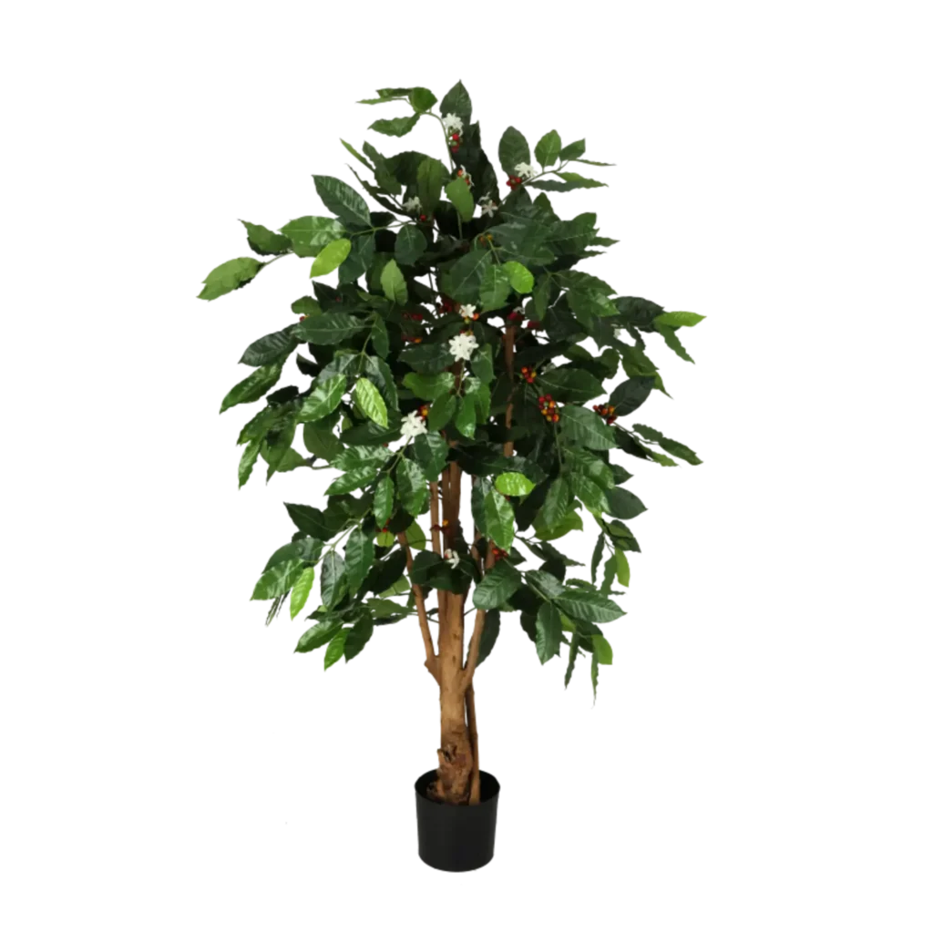 Kunstig Kaffetræ m. blomst H: 140 cm.