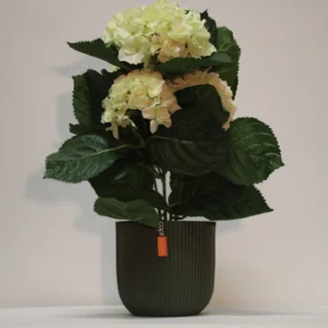 Kunstig hortensia limegrøn - H: 40 cm.