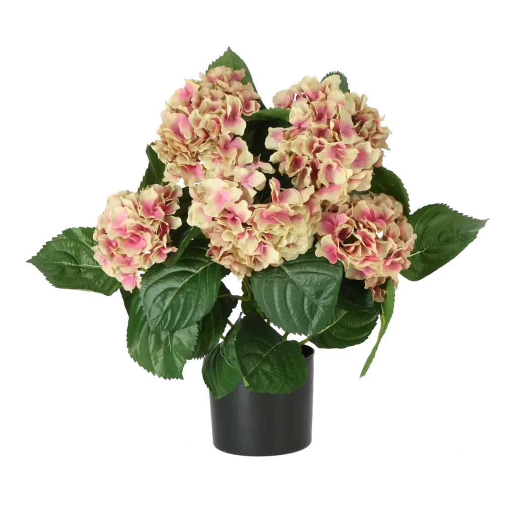 Kunstig hortensia gammelrosa - H: 40 cm.