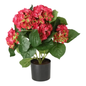 Kunstig hortensia pink - H: 40 cm.