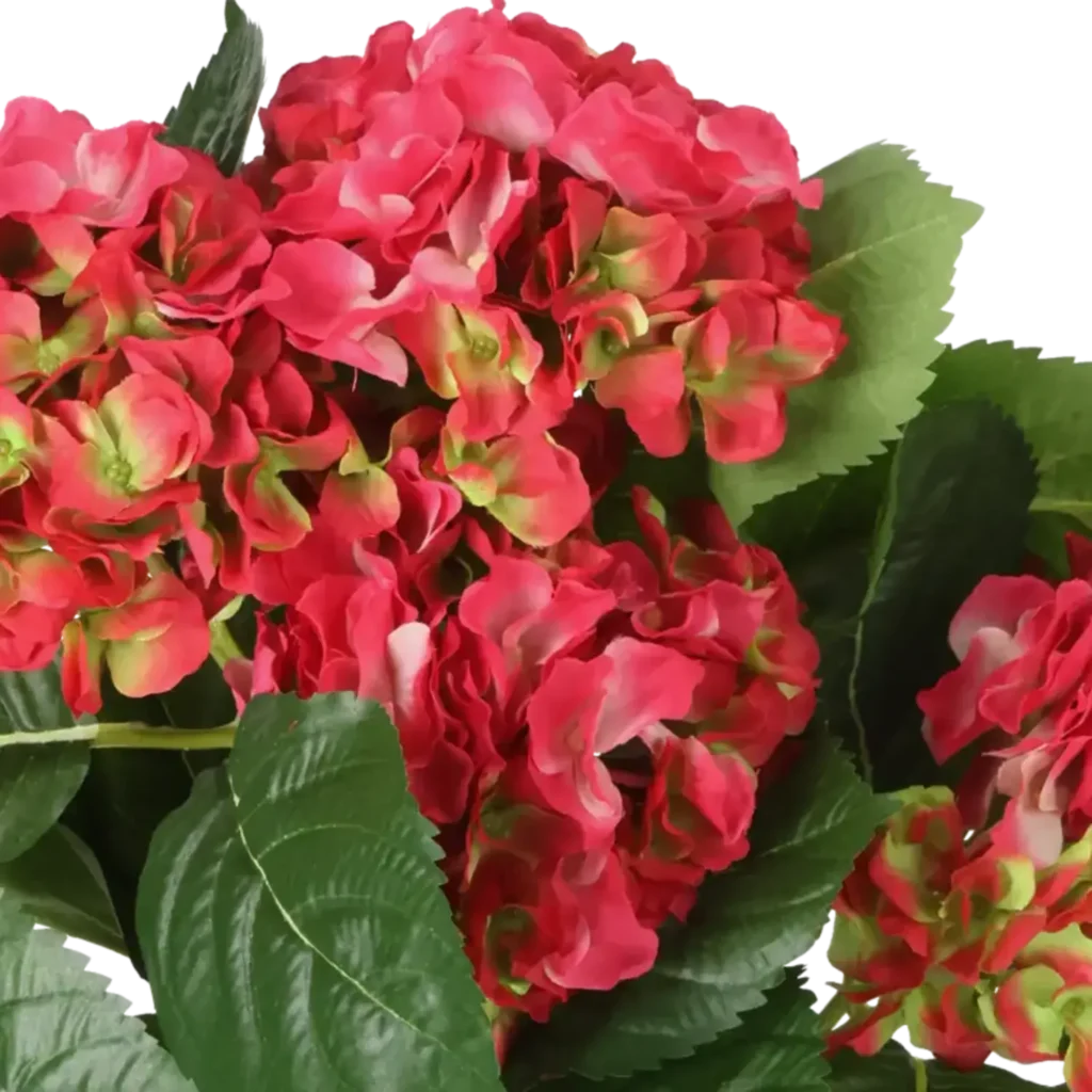 Closeup af Kunstig hortensia pink H: 40 cm.