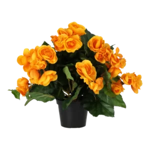 Kunstig begonia i orange - H: 30 cm.