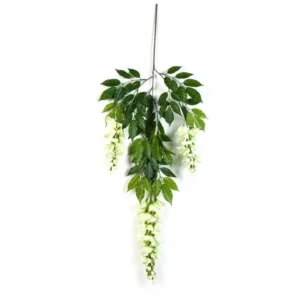Kunstig wisteria stilk creme - L: 83 cm.