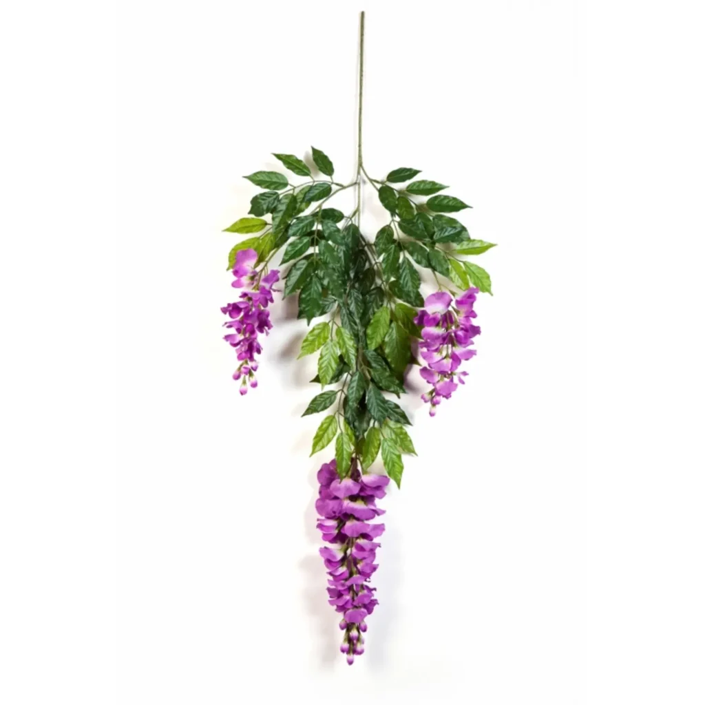 Kunstig wisteria stilk blå/lilla - L: 83 cm.