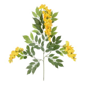 Kunstig wisteria stilk gul - L: 83 cm.