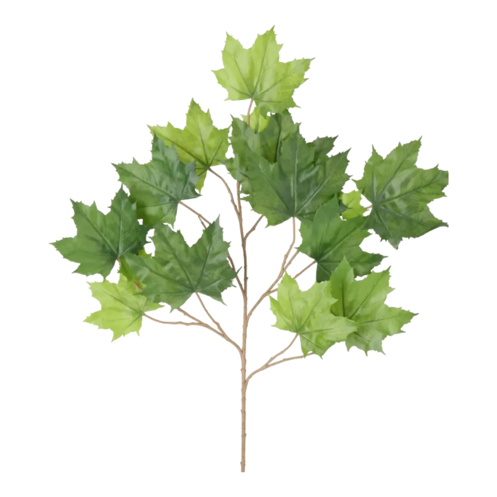 Kunstig ahorn gren grøn L: 60 cm.