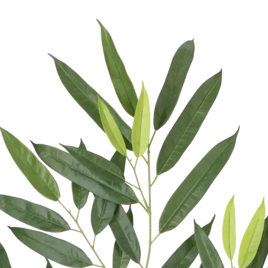 Closeup af Kunstig Royal Longifolia gren L: 83 cm.