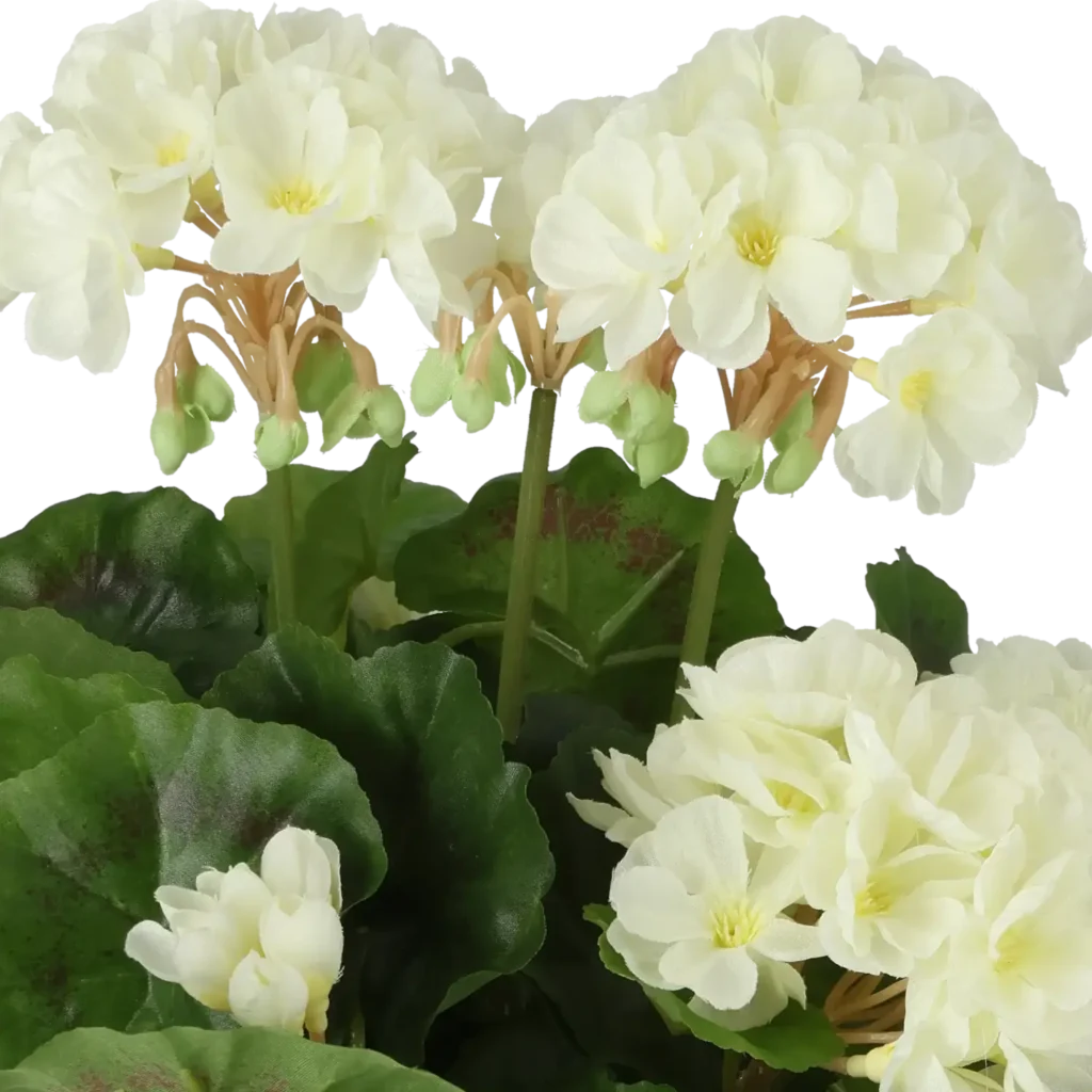 Closeup af Kunstig Pelargonie H: 29 cm.