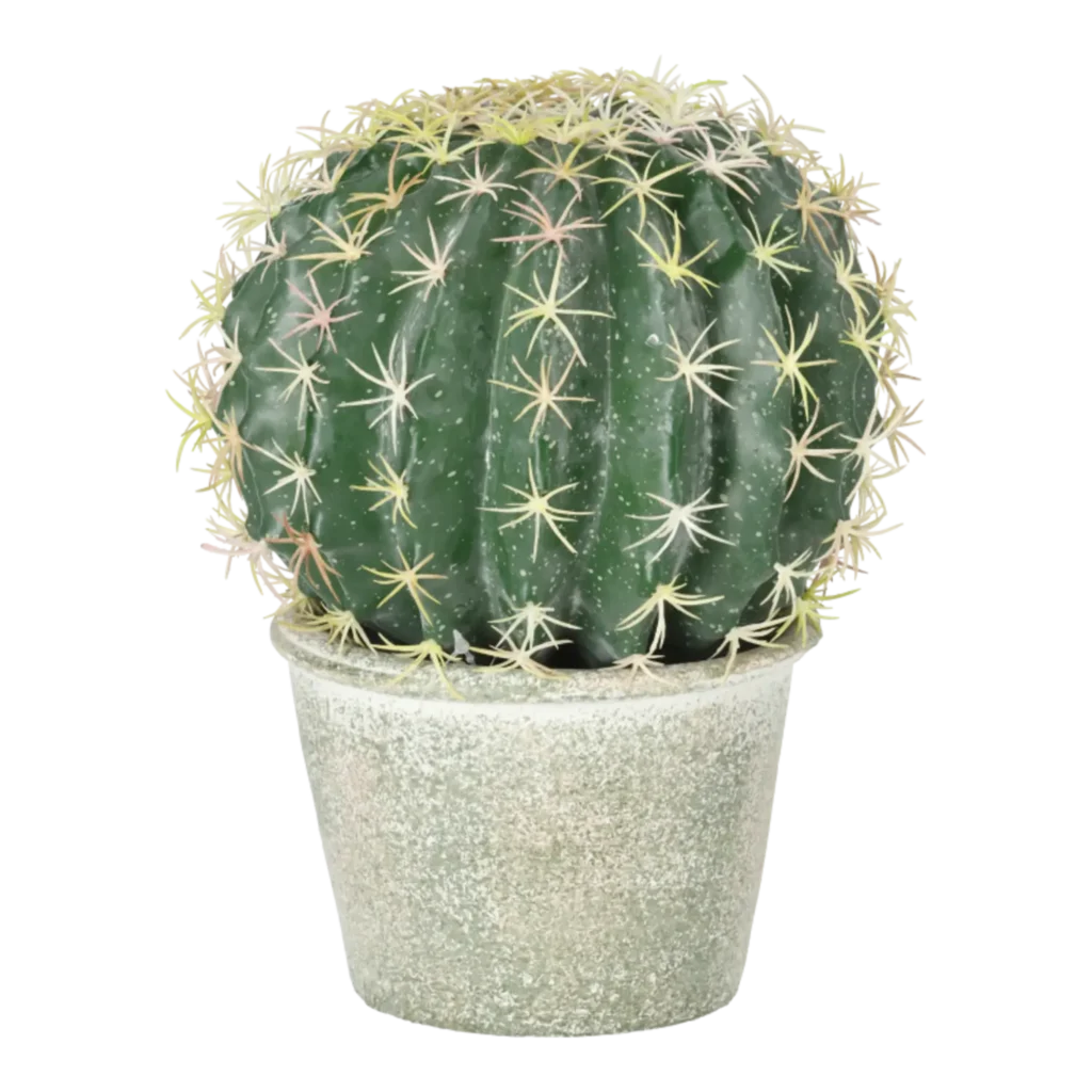 Kunstig Kugleformet Kaktus H: 25 cm.