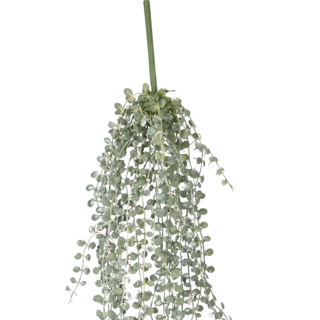 Closeup af Kunstig mini blad hængeplante L: 72 cm.