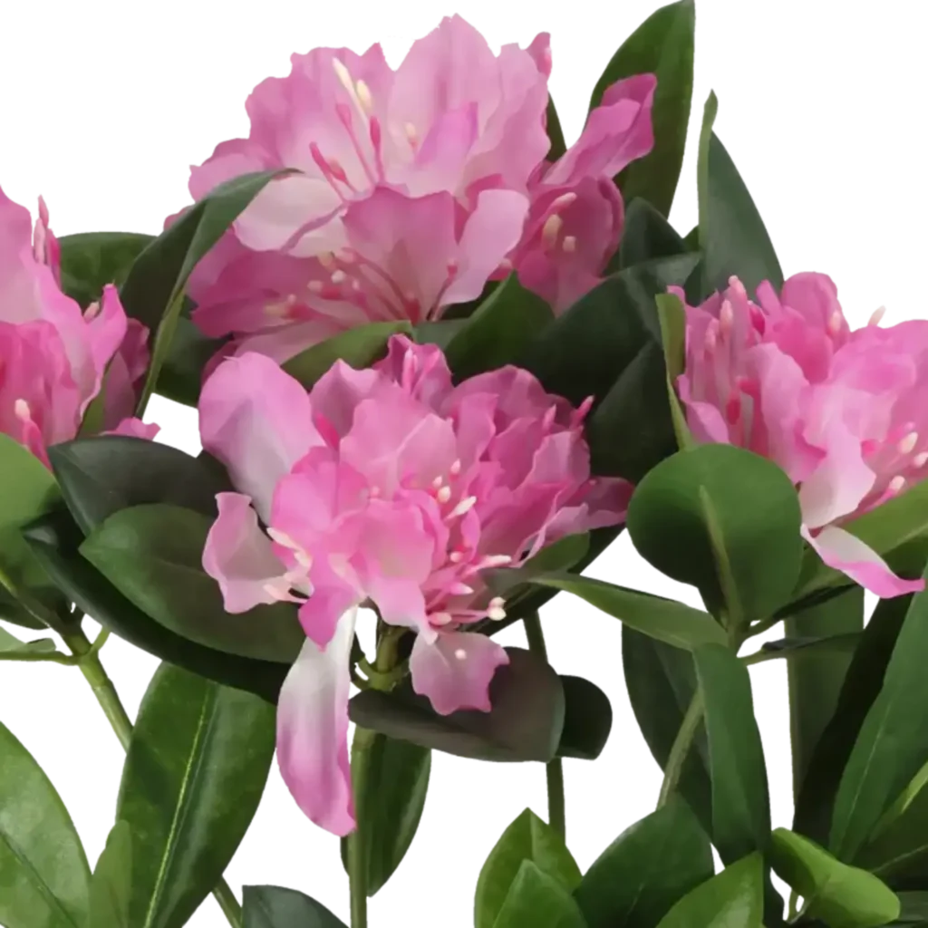 Closeup af Kunstig Rhododendron H: 43 cm.