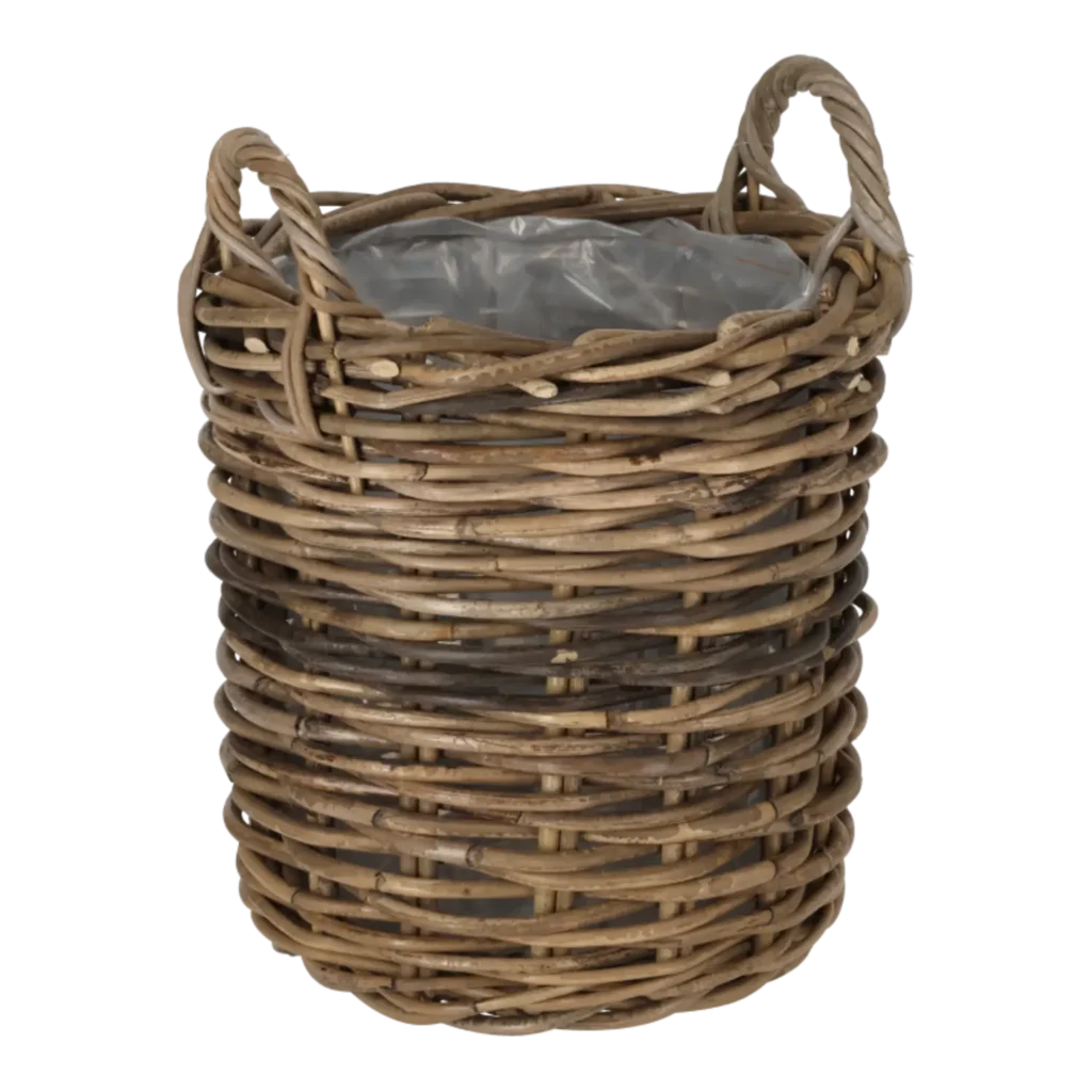 Rattan kurv rund Mellem.