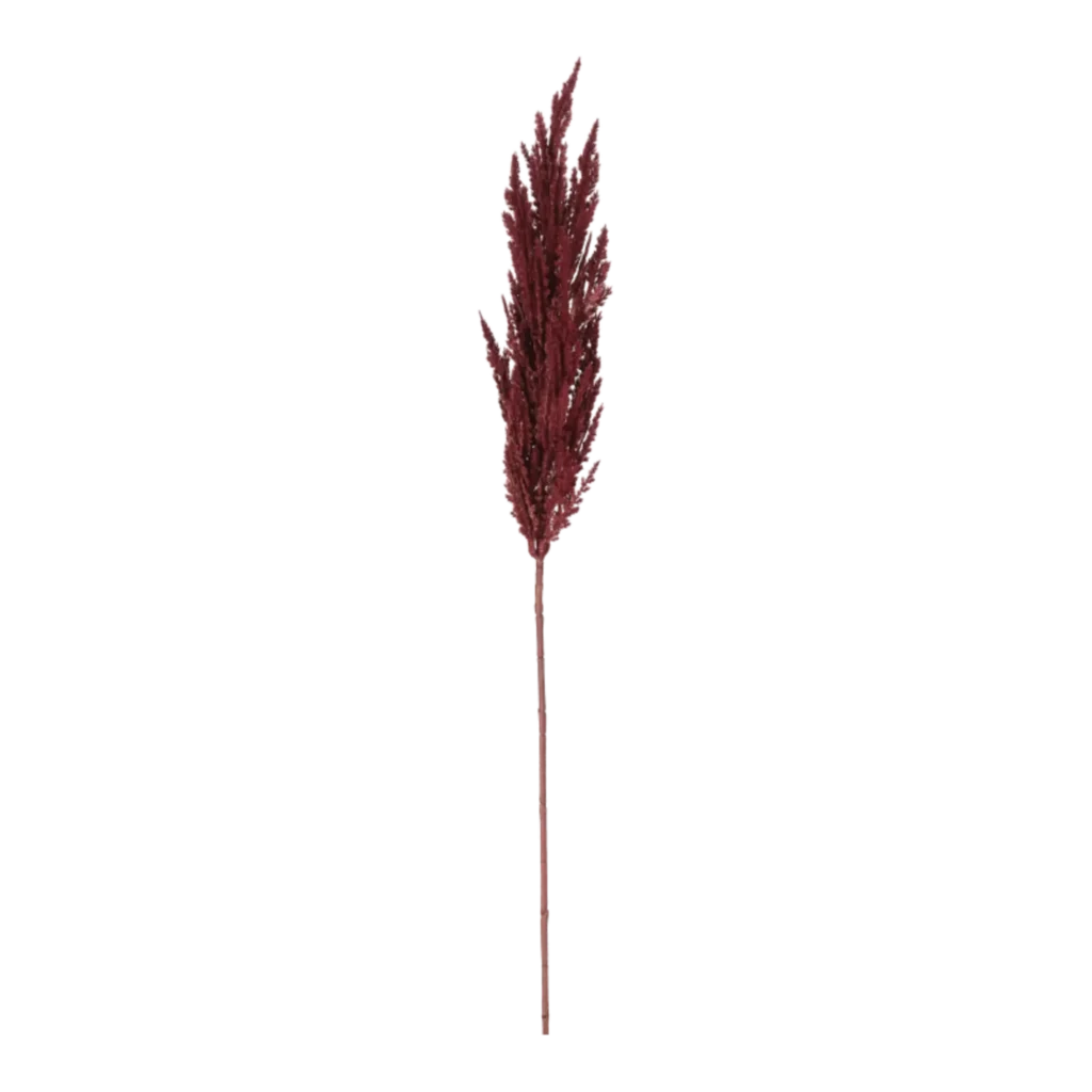 Kunstig Pampasgræs vinrød - L: 90 cm.